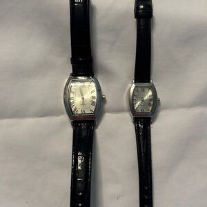 Silver Smartwatch with Black Strap Lot of 2